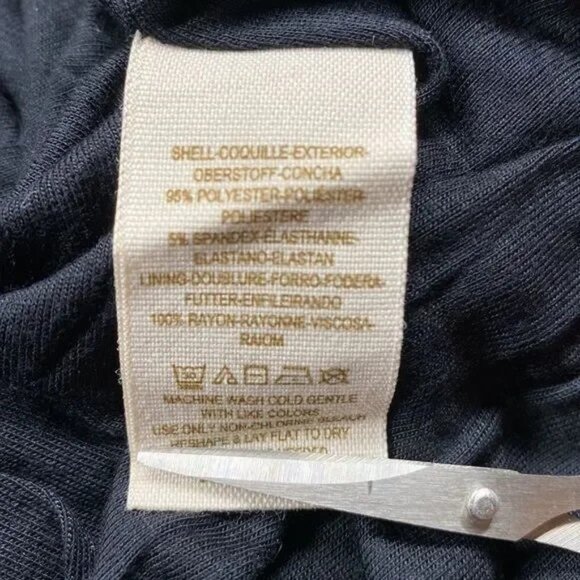 FREE PEOPLE OPEN BACK WAFFLE TEXTURE CROCHET NECKLINE BLACK DRESS MEDIUM-EUC - Picture 8 of 9